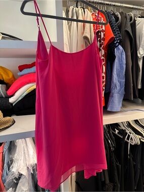 BCBGeneration Hot Pink Satin Slip Cami